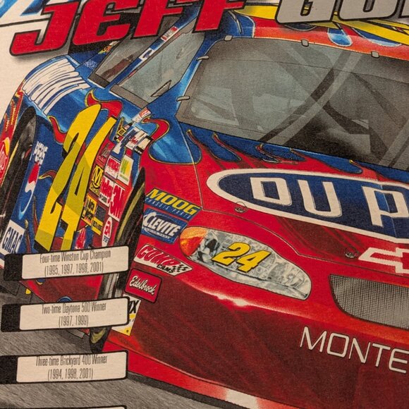 SOLD Vintage Chase Jeff Gordon All Over Print T Shirt DuPont Size 2XL Men - Picture 3 of 7